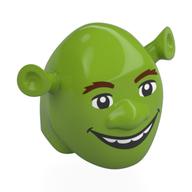 Head Special, Ogre with Reddish Brown Eyebrows, Open Mouth Smile print (Shrek) Limette