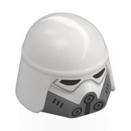 Helmet, Imperial Remnant Snowtrooper, Black Eyes, Dark Bluish Gray Mouthpiece Print Weiß