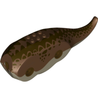 Animal Body Part, Dinosaur, Triceratops Body with Reddish Brown Top with Dark Brown Print Rotbraun