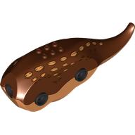 Animal Body Part, Dinosaur, Triceratops Body with Reddish Brown Top with Nougat Print Reddish Brown
