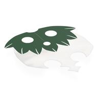 Neckwear Cape with Pointed Tail, Dark Green Collar print White