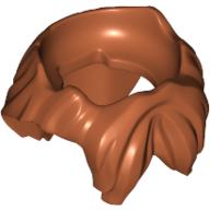 Minifig Neckwear Beard, Parted with Hair Dunkelorange