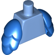 Torso with Blue Bird Wings (Road Runner) Medium Blue