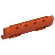 Technic Panel Curved 11 × 3 with 10 Pin Holes through Panel Surface Reddish Orange