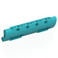 Technic Panel Curved 11 × 3 with 10 Pin Holes through Panel Surface Mittelazur