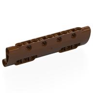 Technic Panel Curved 11 × 3 with 10 Pin Holes through Panel Surface Reddish Brown