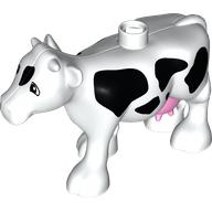 Duplo Animal Cow with Pink Udder Print Weiß