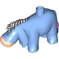 Duplo Figure Eeyore with Stud on Back Medium Blue