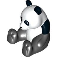 Duplo Animal Panda, Sitting, Rectangle Eyes White