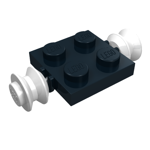 Platte speziell 2 × 2 mit Räder weiß