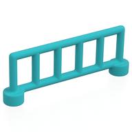 Duplo Fence Railing 1 × 6, with 6 Posts Medium Azure