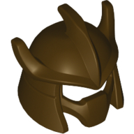Helmet Trident Shaped with Face Mask Dark Brown