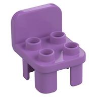 Duplo Chair with 4 Studs and Rounded Back Medium Lavender