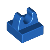 Tile Special 1 × 1 with Clip with Rounded Tips Blau