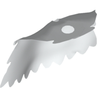 Neckwear Cape, Serrated Edges Weiß