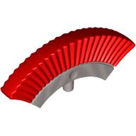 Headwear Accessory Helmet Crest with Pin and Red Plumes Print Mattsilber