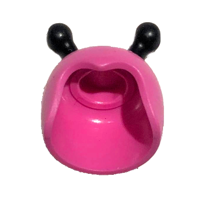 Cap, Bumblebee with Black Antennae Print Dunkelrosa