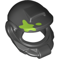Helmet Elaborate with Lime Paint Spot Print Black