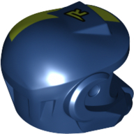 Helmet Elaborate with Lime 'R' and Stripe print Dark Blue