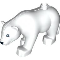 Duplo Animal Bear Adult New Style, Squared Eyes Print White