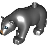Duplo Animal Bear Adult New Style, Brown Nose Print Black