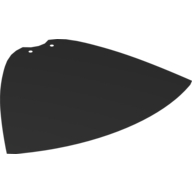 Large Figure Cape, 2 Holes Schwarz
