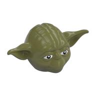 Minifig Head Special, Yoda Curved Ears with Black Eyes and White Pupils Print Olivgrün