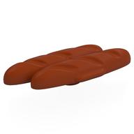 Duplo Food French Bread Loaves with Short Side Extensions Dunkelorange