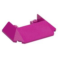 Brick Wedged, Sloped 45° 6 × 4 Double / 33°, 5 Bottom Tubes [Train Roof] Magenta