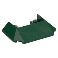 Brick Wedged, Sloped 45° 6 × 4 Double / 33°, 5 Bottom Tubes [Train Roof] Dunkelgrün