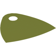 Neckwear Cape, Short, One Top Hole Olive Green
