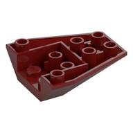 Brick Wedged, Sloped Inverted 4 × 4 Triple [4 Connections between Front Studs] Dunkelrot