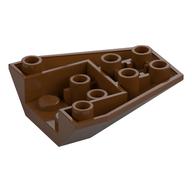 Brick Wedged, Sloped Inverted 4 × 4 Triple [4 Connections between Front Studs] Reddish Brown