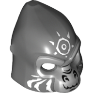Mask Gorilla with Light Bluish Gray Face and White Tribal Sun Print Dark Bluish Gray
