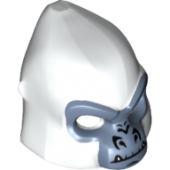 Mask Gorilla with Sand Blue Face and Fangs Print White