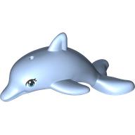 Animal, Dolphin, Jumping with Blue Eyes and Eyelashes Print