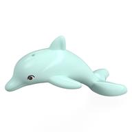 Animal, Dolphin, Jumping with Brown Eyes print Light Aqua