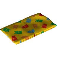 Duplo Sleeping Bag with Red, Orange, Green, and Blue Teddy Bears Print Gelb
