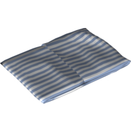 Duplo Sleeping Bag with Blue Stripes Print White