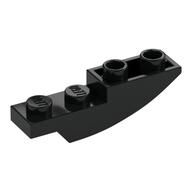 Brick Curved Inverted 4 × 1 Black