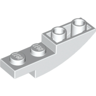 Brick Curved Inverted 4 × 1 White