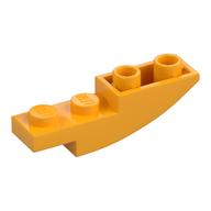 Brick Curved Inverted 4 × 1 Bright Light Orange