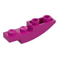 Brick Curved Inverted 4 × 1 Magenta