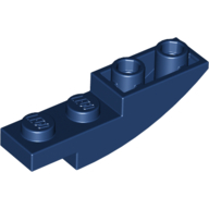 Brick Curved Inverted 4 × 1 Dark Blue