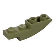 Brick Curved Inverted 4 × 1 Olive Green