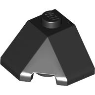 Brick Wedged, Sloped 45° 2 × 2 Corner Black
