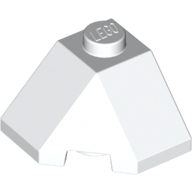 Brick Wedged, Sloped 45° 2 × 2 Corner White