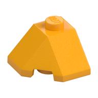 Brick Wedged, Sloped 45° 2 × 2 Corner Bright Light Orange