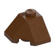 Brick Wedged, Sloped 45° 2 × 2 Corner Reddish Brown