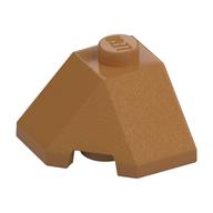 Brick Wedged, Sloped 45° 2 × 2 Corner Medium Nougat